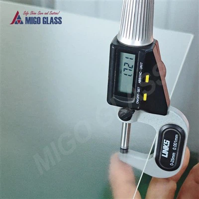 1,6 mm lavt jern prismatisk mat hærdet glas